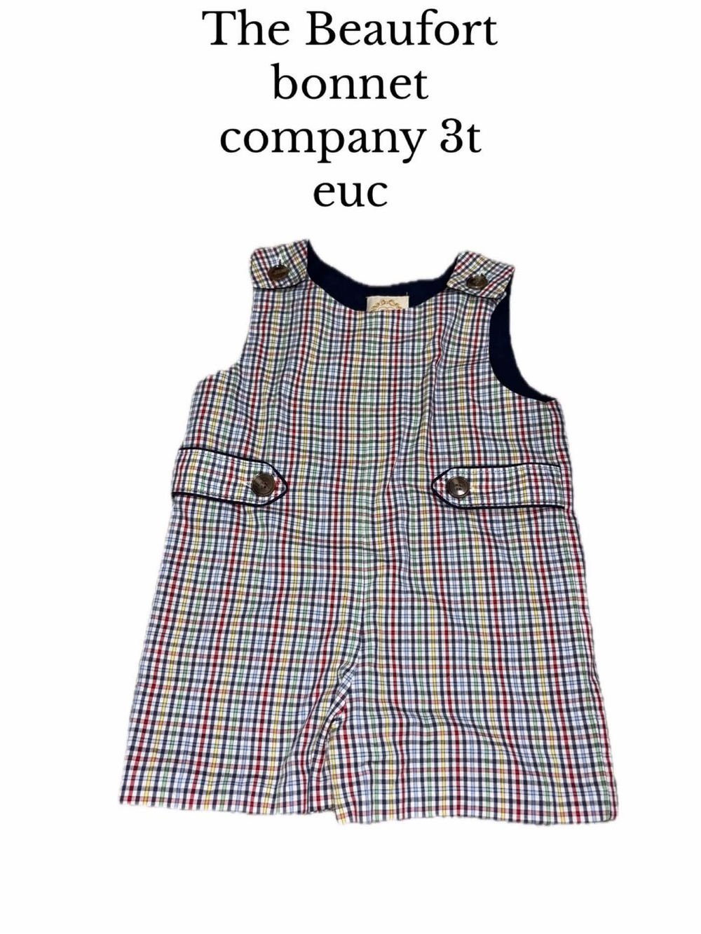 The Beaufort bonnet company 3t plaid John John Tbbc